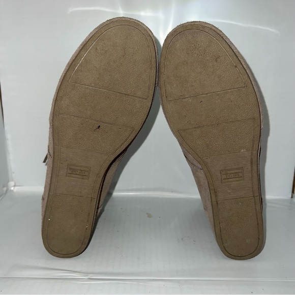 Toms Wedge Ankle Boots Booties Chukka Suede Youth 6 - Picture 6 of 8